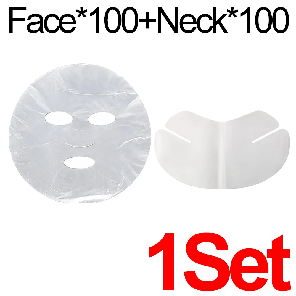 100-Pack Transparent Facial Mask Sheets for Skincare and Moisture Lock
