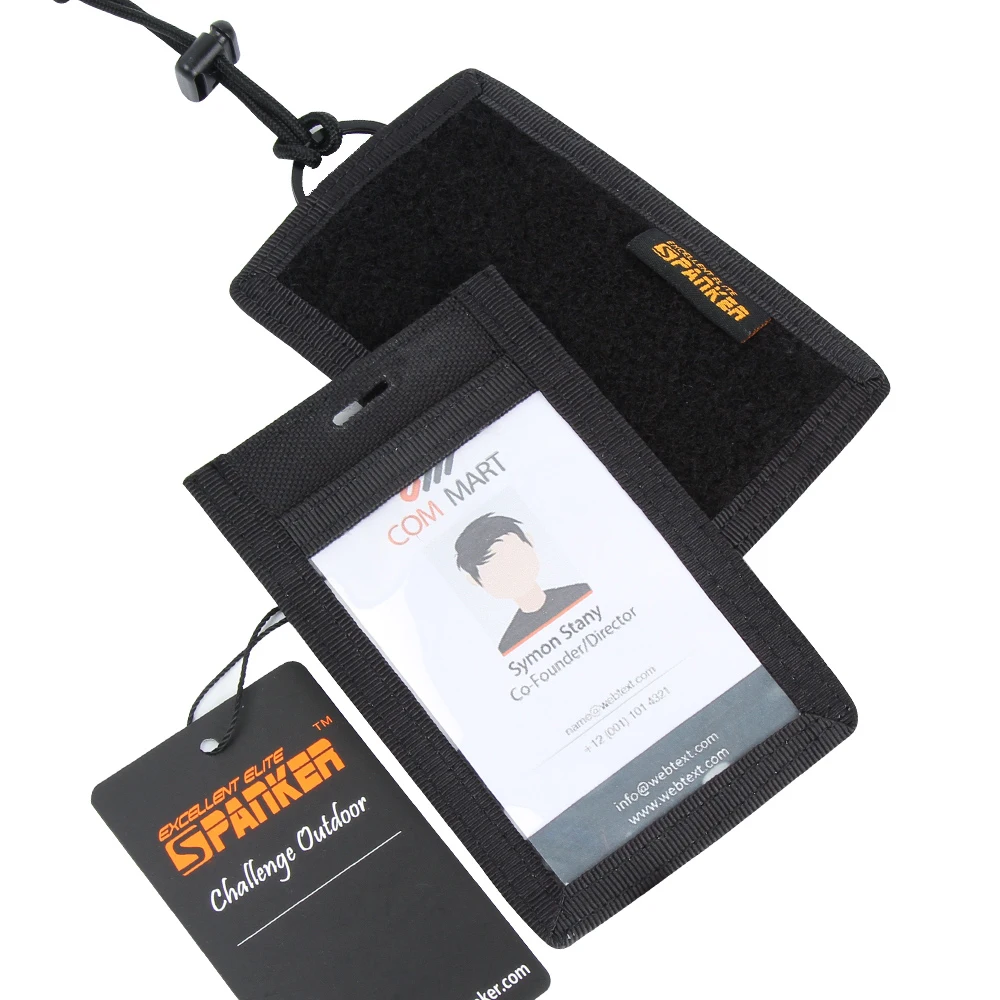EXCELLENT ELITE SPANKER Tactical ID Card Credit Card Set Two in One with Adjustable Lanyard Holder Card Set 4