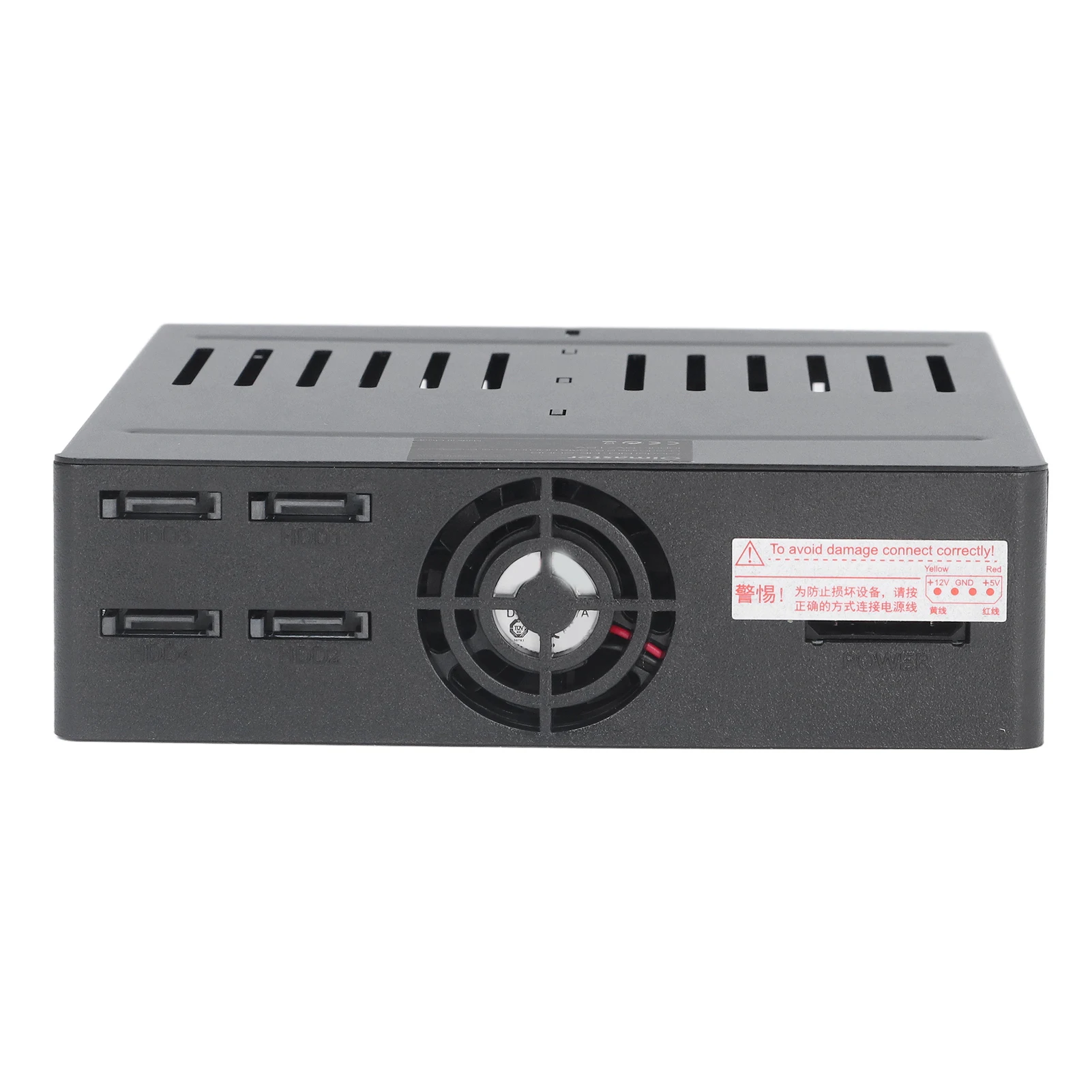 4 Bay HDD Cage Chassis 5.25in Drive Tray 2.5in SATA Mobile Rack Compatible 9.5mm 12.5mm Thick Bottom Hard Drives SSDs