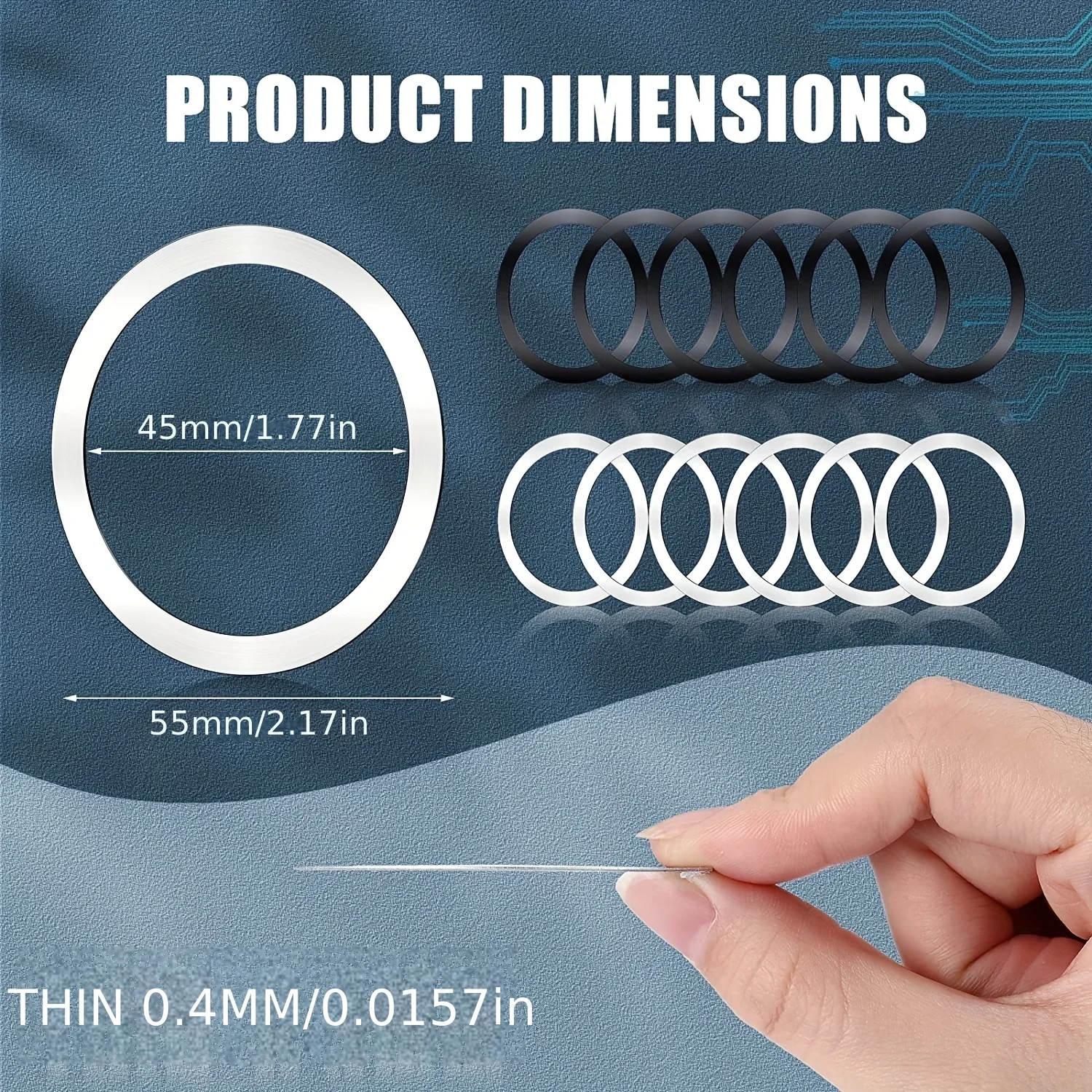 10PCS for Magsafe Magnetic Plate Ring Universal Stickers Support Wireless thumbnail 7