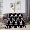 Fashion Cool P-Psycho B-Bunny Blanket Skin friendly comfort warm soft plush blanket suitable sofa living room office bedroom 4