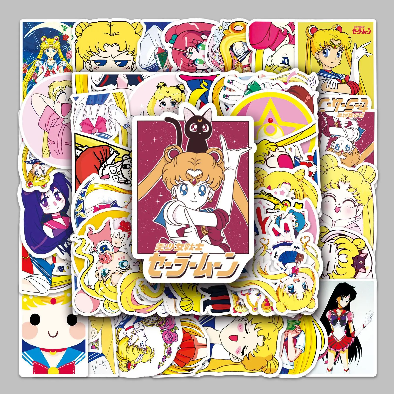 

51pcs Sailor Moon Series Graffiti Stickers Suitable for Helmets Desktop Wall Decoration DIY Sticker Pack Wholesale