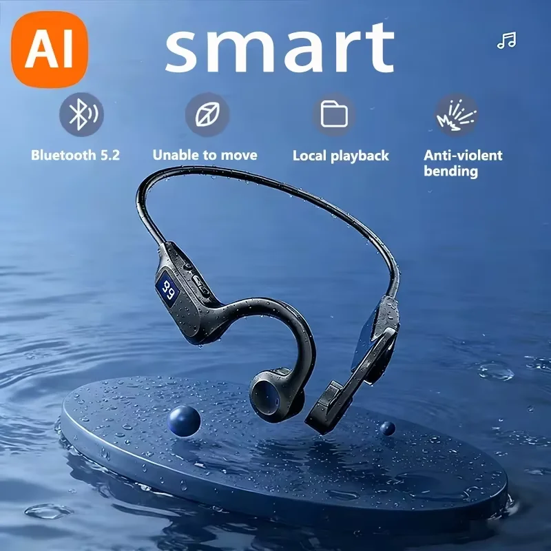 รูปสินค้า หูฟังกีฬา Air Conduction V5.3 คล้องหู จอแสดงผลดิจิตอล