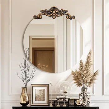 Vintage Baroque Round Mirror 1