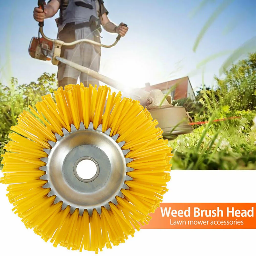 8 Inch Grass Strimmer Head Trimmer Brush Solid Nylon Wire Wheel Garden