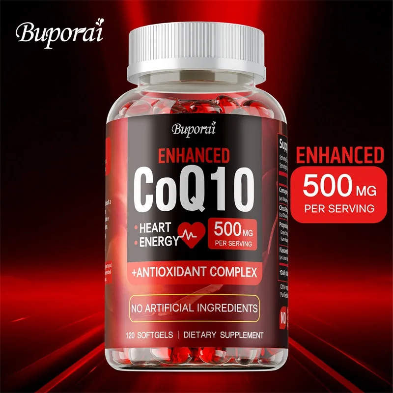CoQ10 Supplement - Supports Heart and Cardiovascular Health, Anti-Aging, Energy Supplement, Gluten-Free, Non-GMO 1