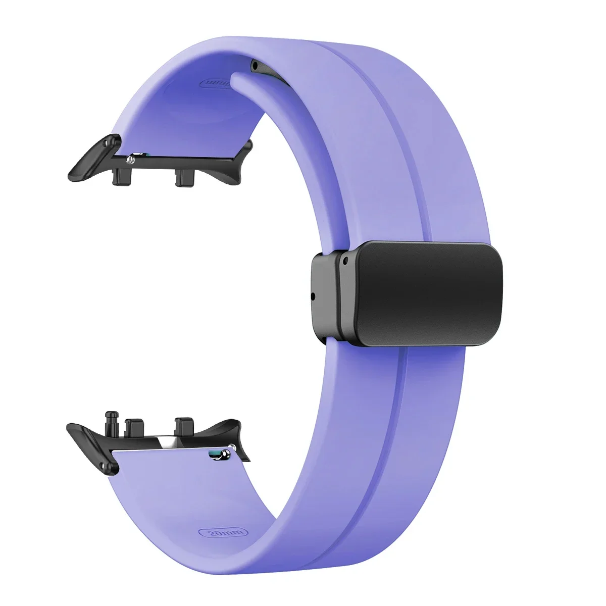 Silicone Sports Band with Magnetic D Buckle and PC Hollow Case - Universal Fit Bracelet