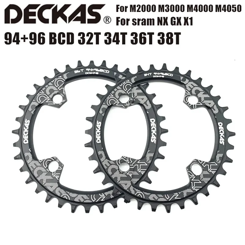 

DECKAS 94+96 BCD Bicycle Chainwheel Round/Oval 32T 34T 36T 38T MTB Bike Chainring Mountain Crown for M4000 M4050 GX NX X1 Crank