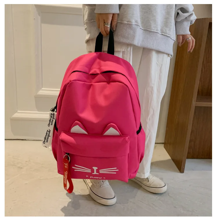 Girls Latest Backpack For School College Medium 25 L Backpack moow Bag  Design Waterproof (Pink)