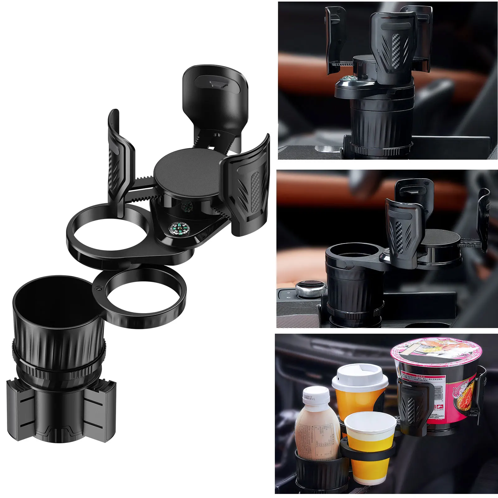 

Удлинитель для стаканов 4-в-1-регулируемое основание с универсальной вставкой-многофункциональный автомобильный держатель для стаканов для автоматического использования