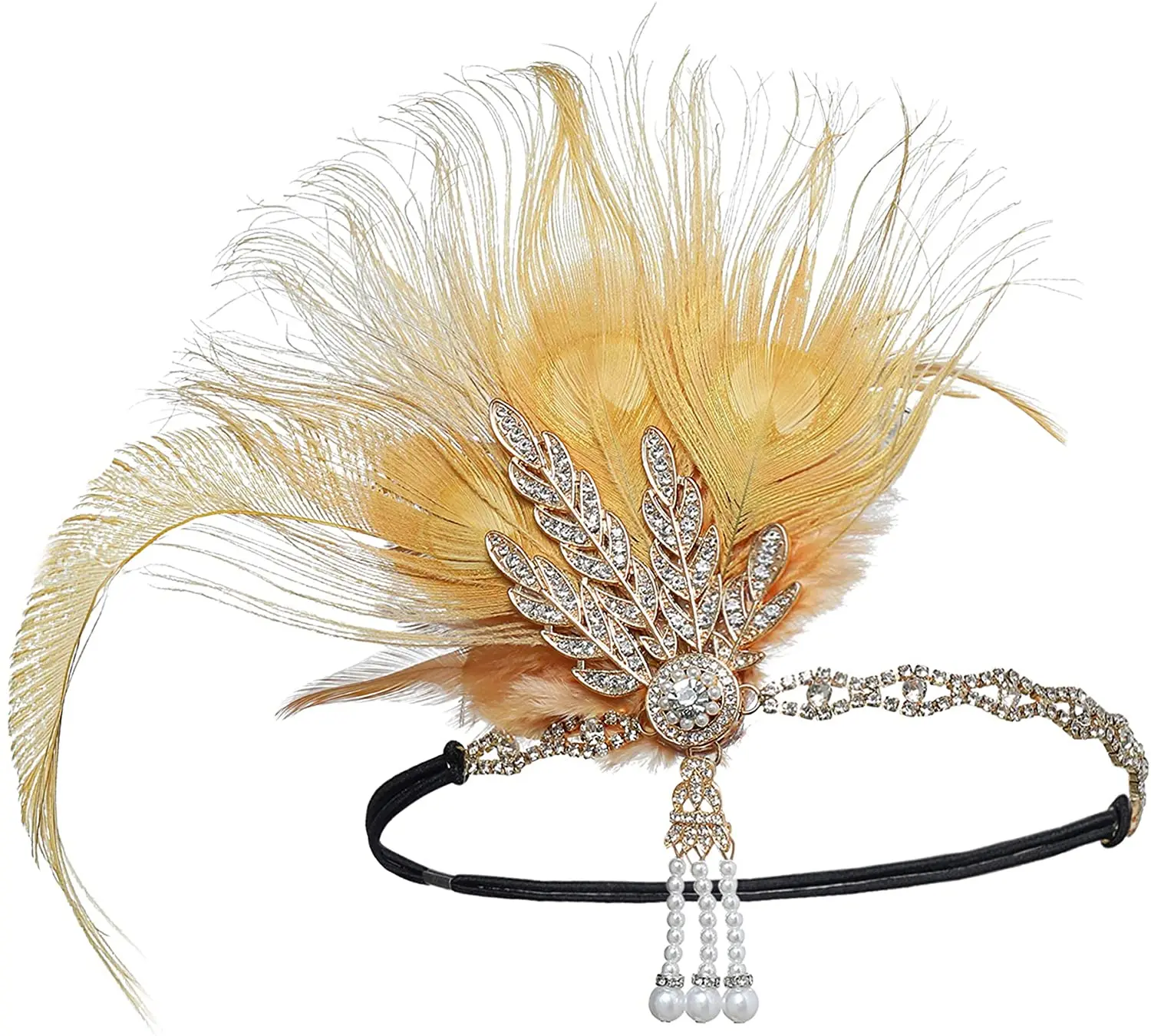 1920's 20's GatsbyVintage 20's Flipboard Hair Accessories Showgirl Feather Headband Roaring Party Ball Decoration ineonlife neon sign pizza hamburger design hanging led light usb switch party shop kawaii restaurant room art wall decoration