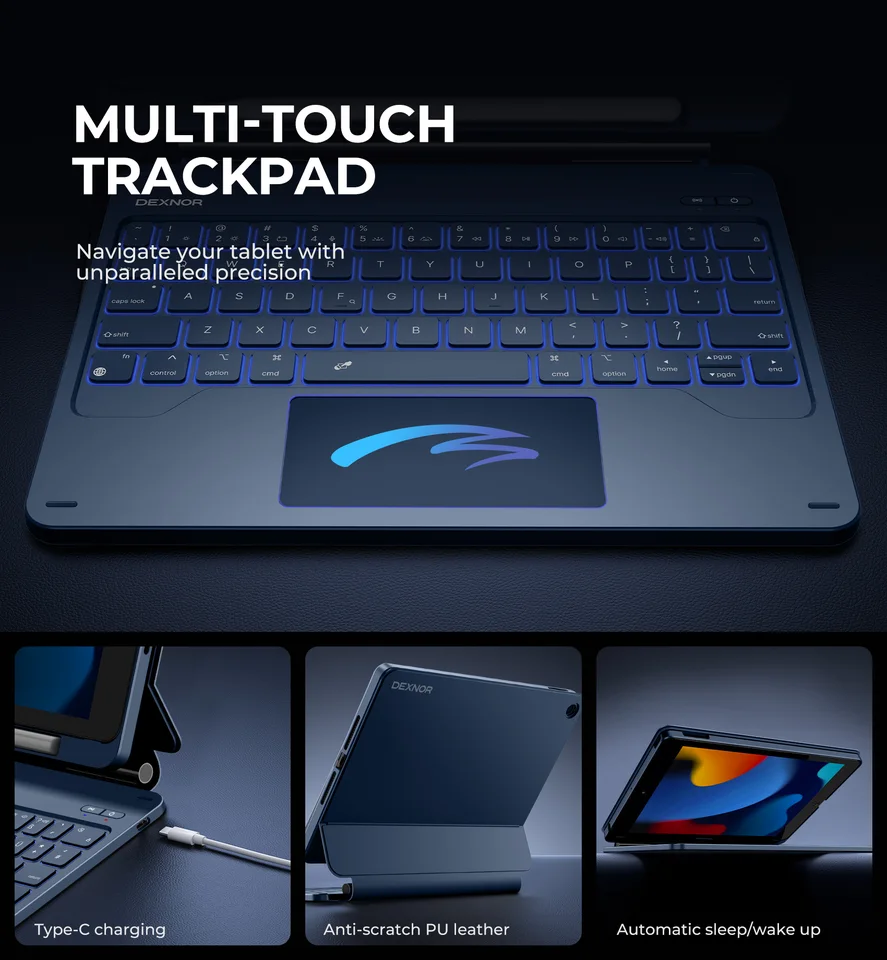 Clavier iPad 9 eme Generation, Coque Clavier Compatible avec iPad 9/ 8
