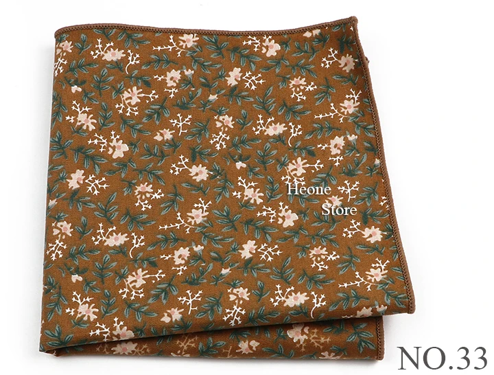 Neu gestaltete Blumen druck Hankerchief Baumwolle grün gelb blau Taschen tücher für Männer Frauen Hochzeits feier Abendessen Zubehör Geschenk – Detail 34