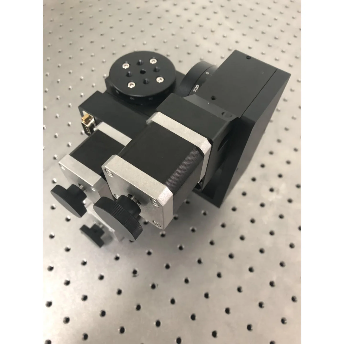 Mini Motorized XYZ Rotation Stage, 60mm diameter, 3kg Loading