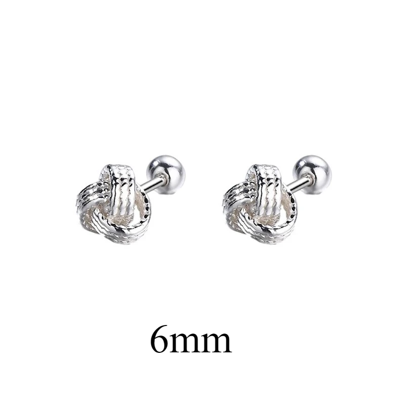 Elegant Silver Cross Screw Stud Earrings for Women - Fashionable Vintage Luxury Accessories