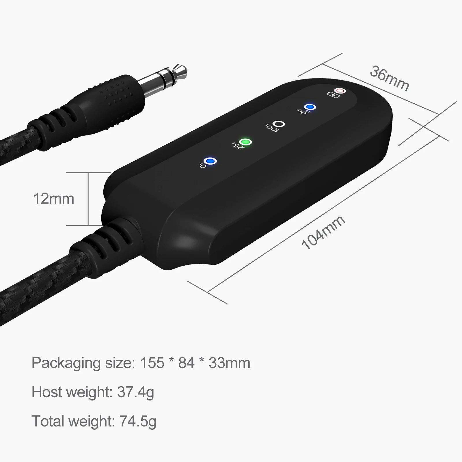 Tebe Bluetooth 5.3 Audio Receiver Adapter 3.5mm Aux Wireless Vocal Remover Music Splitter for Karaoke Live Broadcast