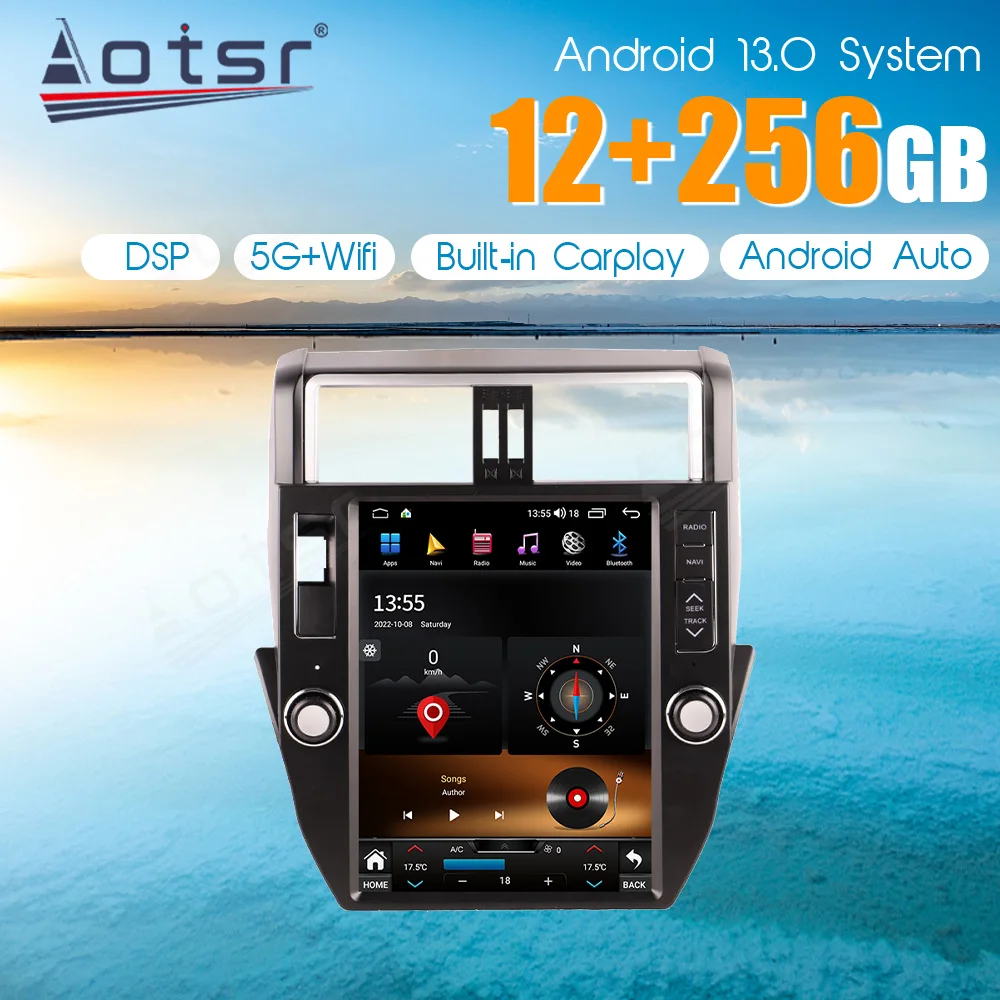 

Android For Land Cruiser Prado 2012 2013 2014 - 2017 Car accessories Carplay Player GPS Navigation Auto Stereo Radio HeadUnit