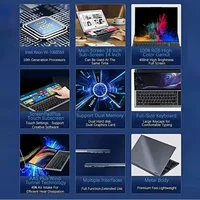 Intel Xeon W-10855M 16.1+14.1 Inch Dual Screen 64GB DDR4 4TB SSD Touchpad HD Camera  6 Cores 12 Threads 5.1GHz Gaming Laptop 2