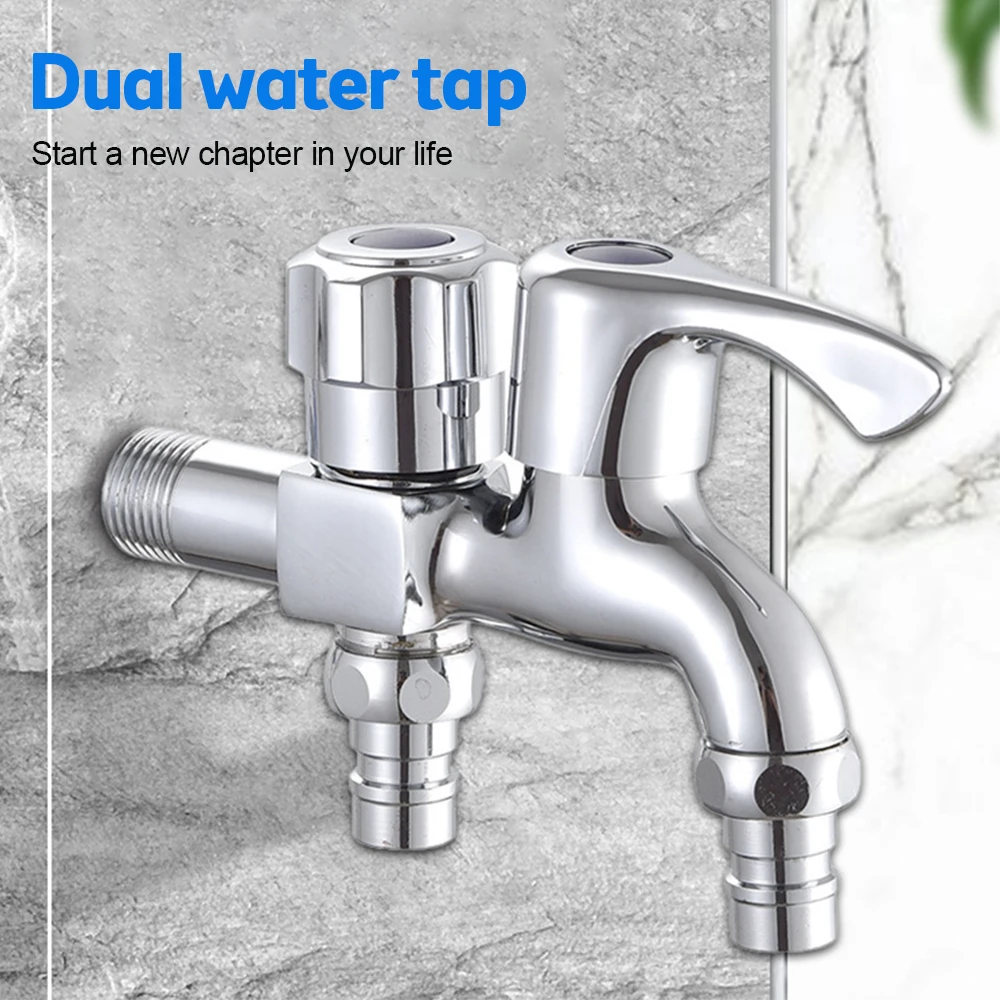 Description Picture 4 of itemWashing Machine Faucet Double Water Outlet Mop Pool Brass Tap Outdoor Garden Faucet Fast Bidet Faucets Bathroom Accessories