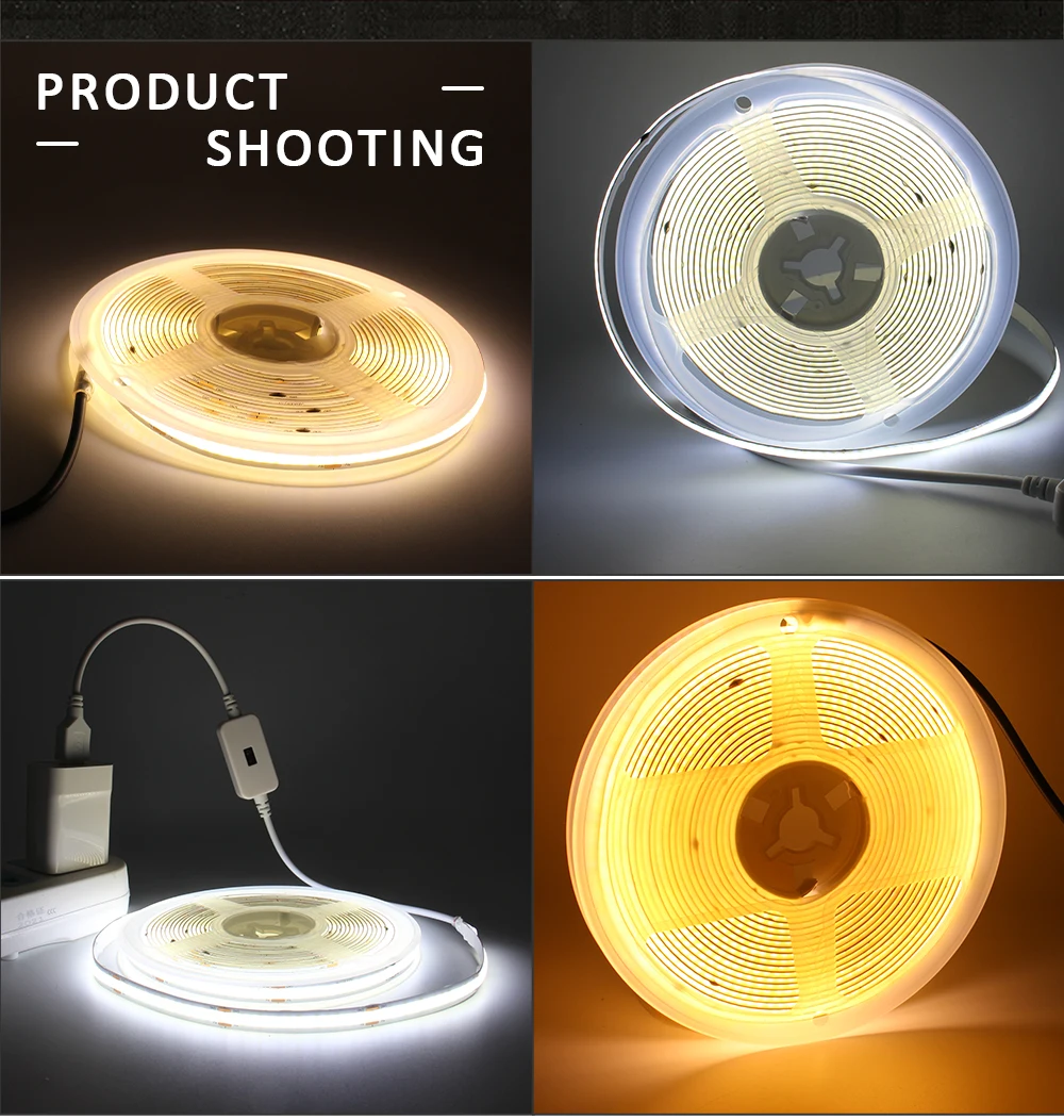 USB COB LED Streifen Licht 0,5 M 1M 2M 3M Hand Sweep Winken EIN AUS Bewegungssensor Hintergrundbeleuchtung TV Küche DC 5V Unter Schrank Lichter – Detail 11