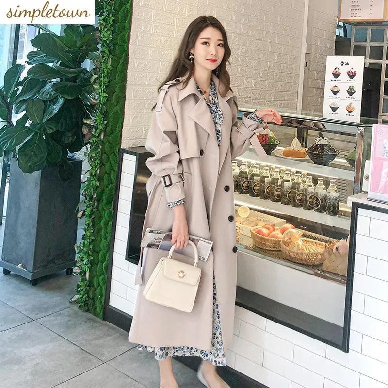 Fashion Women's Windbreaker 2023 Korean Version New Autumn/Winter Mid Length Coat Over Knee Temperament Goddess British Style women platform square toe over the knee boots