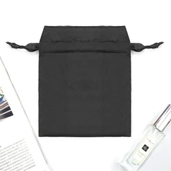 Luxury Silk Eye Mask for Restful Sleep and Travel Relaxation (Black Bag Only)
