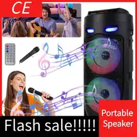 Wireless Subwoofer HiFi Boombox 25W Portable Bluetooth Speaker Family Karaoke Party Big Power Stereo Speaker For Outdoor Camping