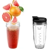 2 Pack Replacement 24 Oz Blender Cups With Lid For Nutri Ninja Auto IQ BL450 BL480 NN102 Blender Accessories 3