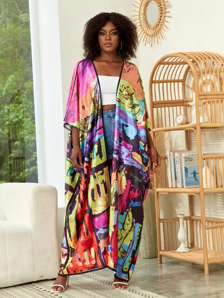 

Пляжная накидка для женщин, купальники с Африканским принтом, платья с самостоятельным поясом, элегантные купальные костюмы, праздничная пляжная одежда 2023