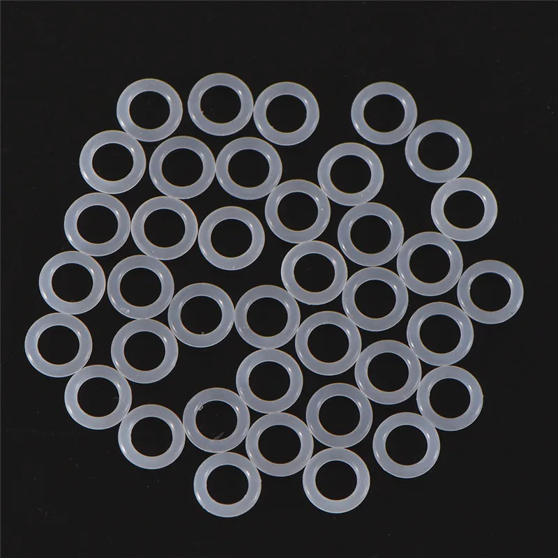 120Pcs Environmentally Friendly Transparent Silicone O-ring Rubber Sealing Ring Accessory