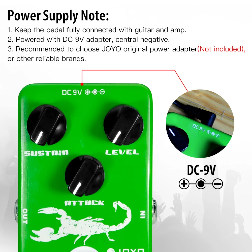 JF-10 DYNA COMPRESSOR Guitar Pedal Very Low Noise Classic Compressor Re-creation