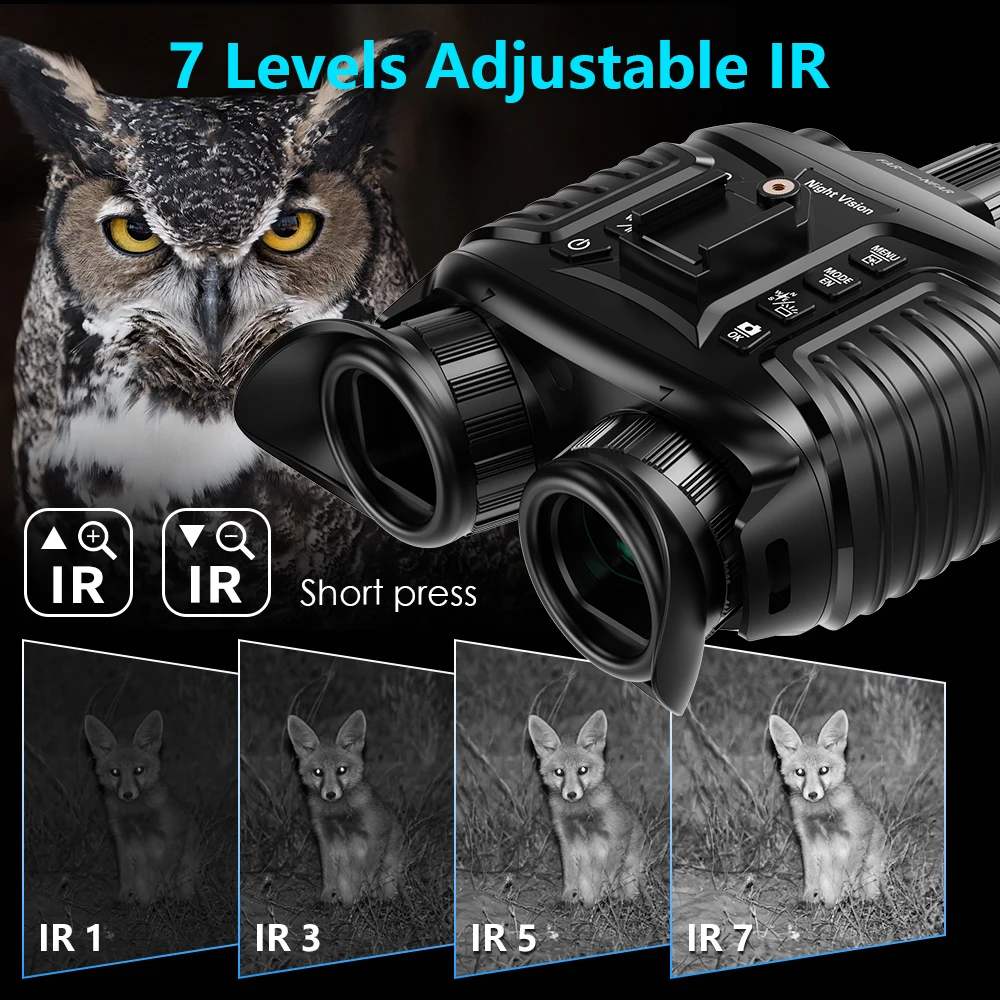 Head&Helmet Mount 4500mAh Rechargeable Night Vision Goggles Full Color Night Vis