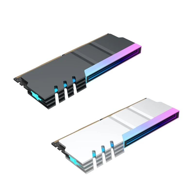

RAM Heatsink Cooler Memory Cooling Heat Sink Synchronous ARGB Light Radiator Small & Lightweight Groove Dissipation