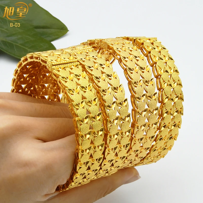 Bangles Bracelet For Women African Indian Middle Eastern Nigerian Brazilian Wedding Luxury Plated Jewellery