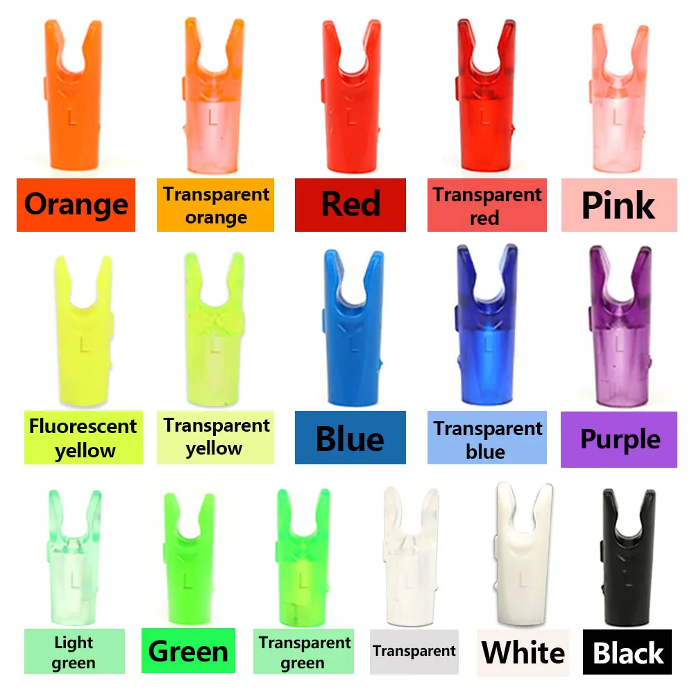 

36pcs Plastic Arrow Pin Nocks Size L And Size S For ID4.2mm ID6.2mm 3.2mm Arrow Shaft Archery Accessory