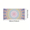 Quick-Dry Tropical Mandala Beach Towel | Soft, Absorbent & Lightweight | Fantasy Woven Towel for Travel & Poolside 5