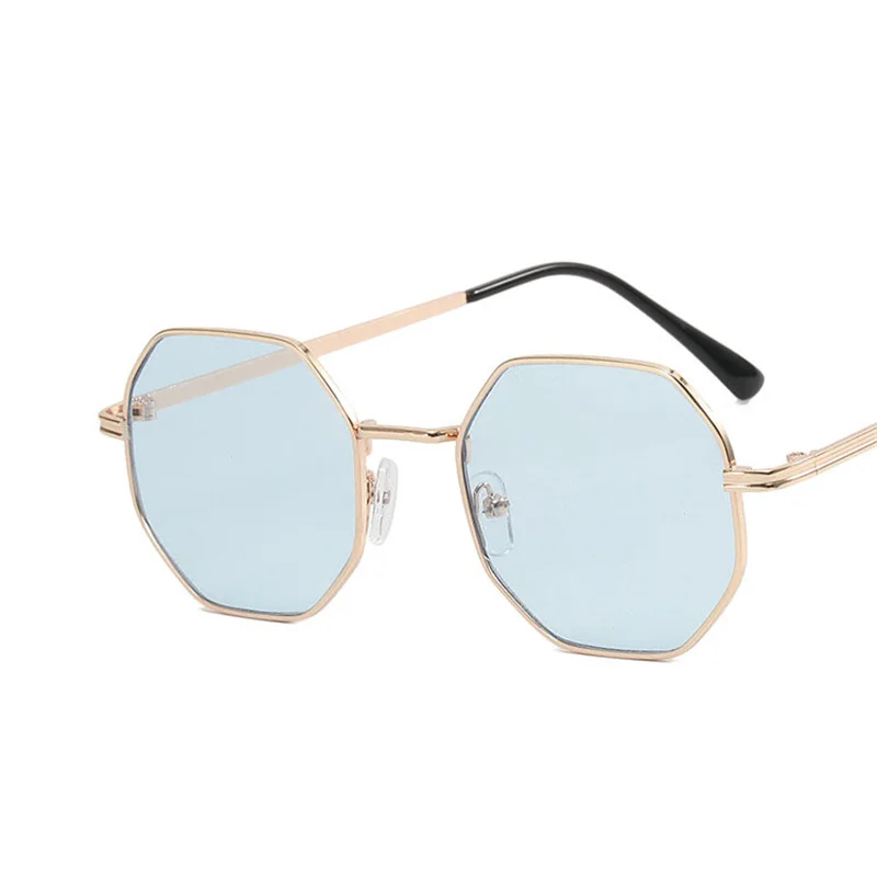 Fashion Small Frame Square Sunglasses Woman Brand Designer Metal Mirror Sun Glasses Female Ocean Lens Oculos De Sol_voghion.com