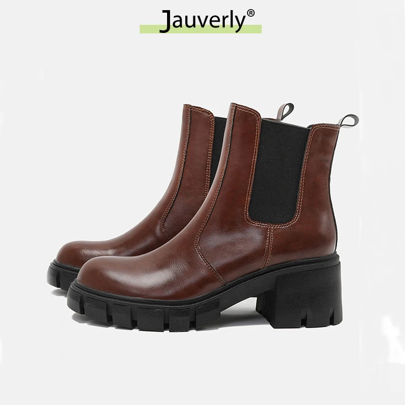 

Designer Ankle Boots Women 2022 Autumn Winter Platform Heel Boots Cool Girl Chelsea Boots Fashion Women's Shoes Large Size 35-44