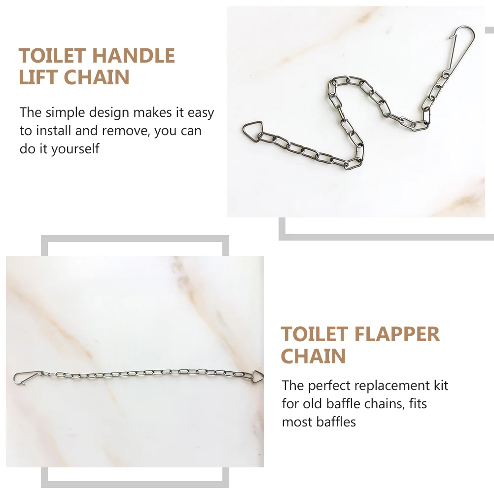 5pcs Toilet Flapper Chain Stainless Toilet Handle Lift Chains Replaceable Chain toilet tank lid parts
