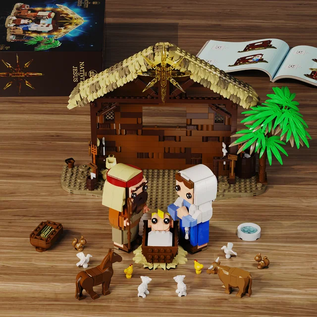 The Nativity Building Block Set Jesus Figures Bricks Model Toys Christmas, Christian Gift for Adults and Kids (1000 PCS)
