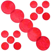 100 Pcs Shell Slice Decor Natural Wind Chime Diy Shells Pieces Round Beads Hanging Home Decor Jewelry Making Material Craft 1