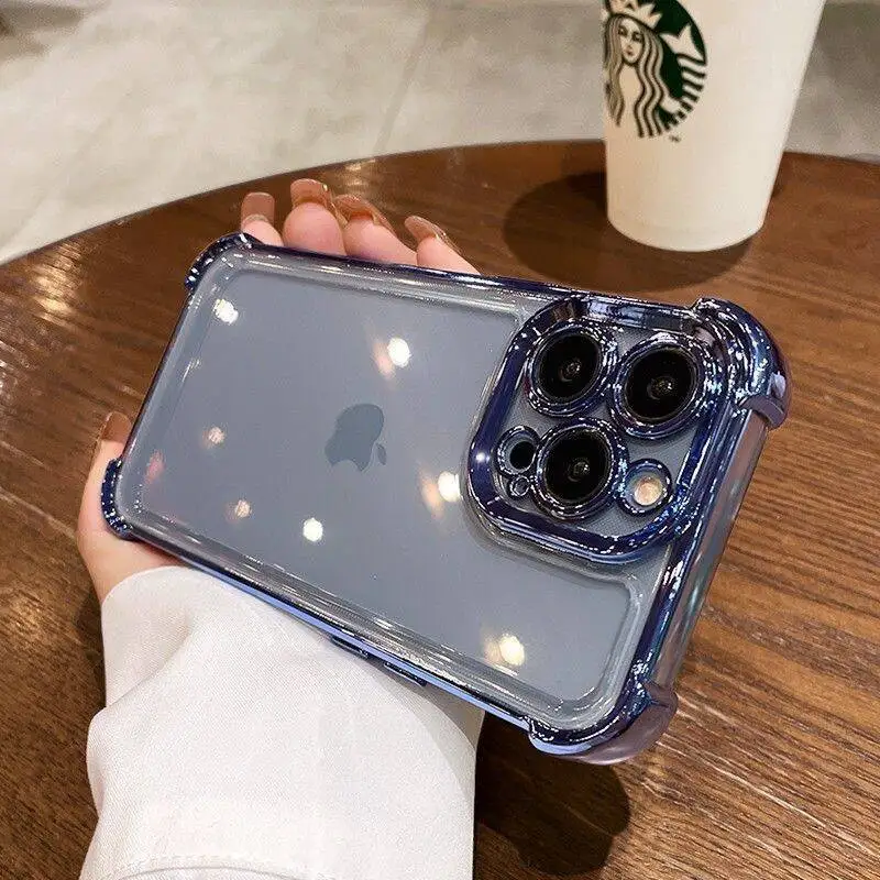 Luxury Plating Shockproof Transparent TPU Phone Case