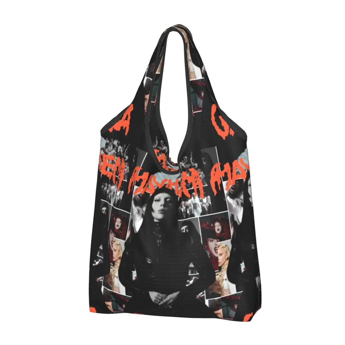 Lady Gaga Mayhem Album Shopping Bag Foldable Grocery Tote Bags Large Capacity Recycling Bags Washable Handbag