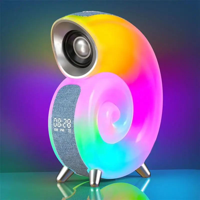 

Conch Smart Night Lamp Alarm Clock RGB Colorful Music Rhythm Light Creative Bluetooth Audio APP Control Wake Up Speaker
