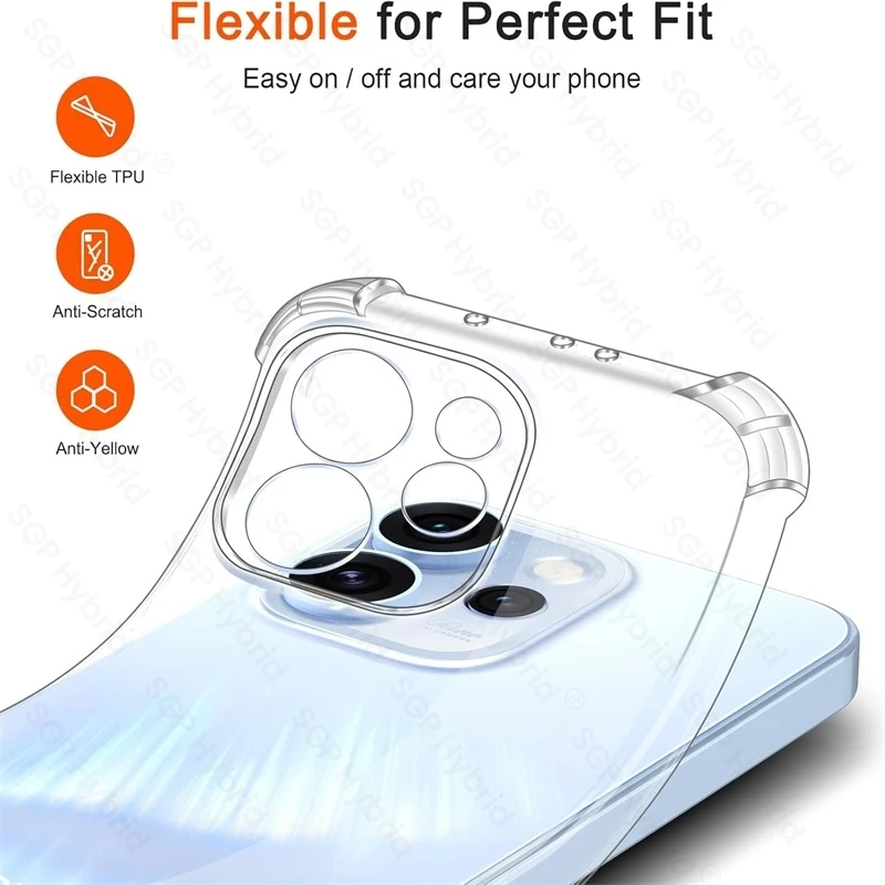 Clear Crystal Silicone Soft Case - Slim Transparent Shockproof Coque