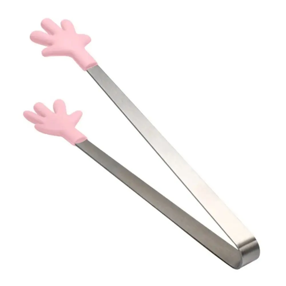 Pince en acier inoxydable et silicone pour aliments, pince à glaçons et pince à barbecue 16