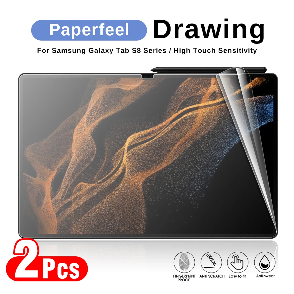 

2Pcs Writing Film For Samsung Galaxy Tab S8 S9 Ultra A7 Lite S7 Plus FE S6 Lite Drawing Screen Protector S8Ultra S9Ultra S8+ S9+