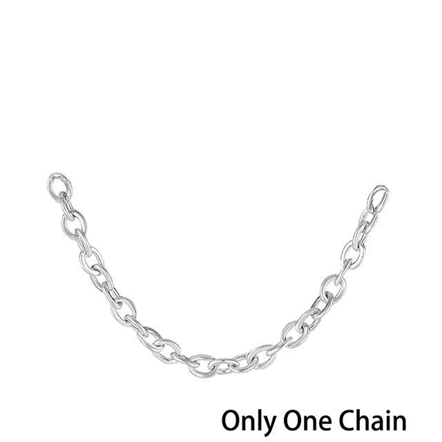 Double Nose Piercing Chain Nose Chain for Nostril Piercing Stainless Steel Nose Stud Decoration Earring Piercing Chain Women