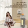 New cross-border desktop heater 3D flame humidification heater Vertical shaking remote control quick household electric heater 4
