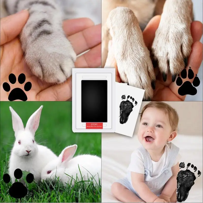 Baby Footprint Kit Baby Prints Inkless Print Kit Safe And Sturdy Inkless Handprint Footprint For Pet Paws Feet And